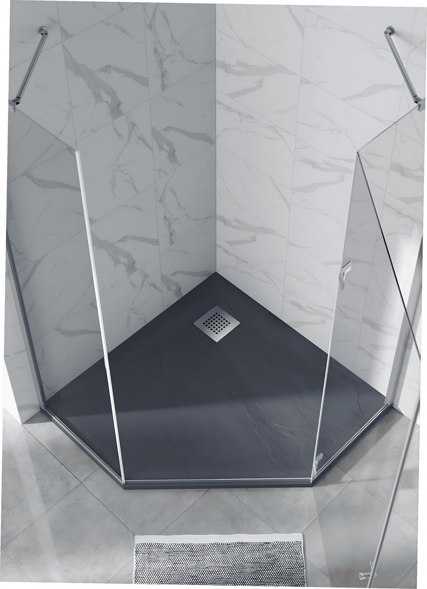 Душевой поддон трапеция STONE TRAY-G