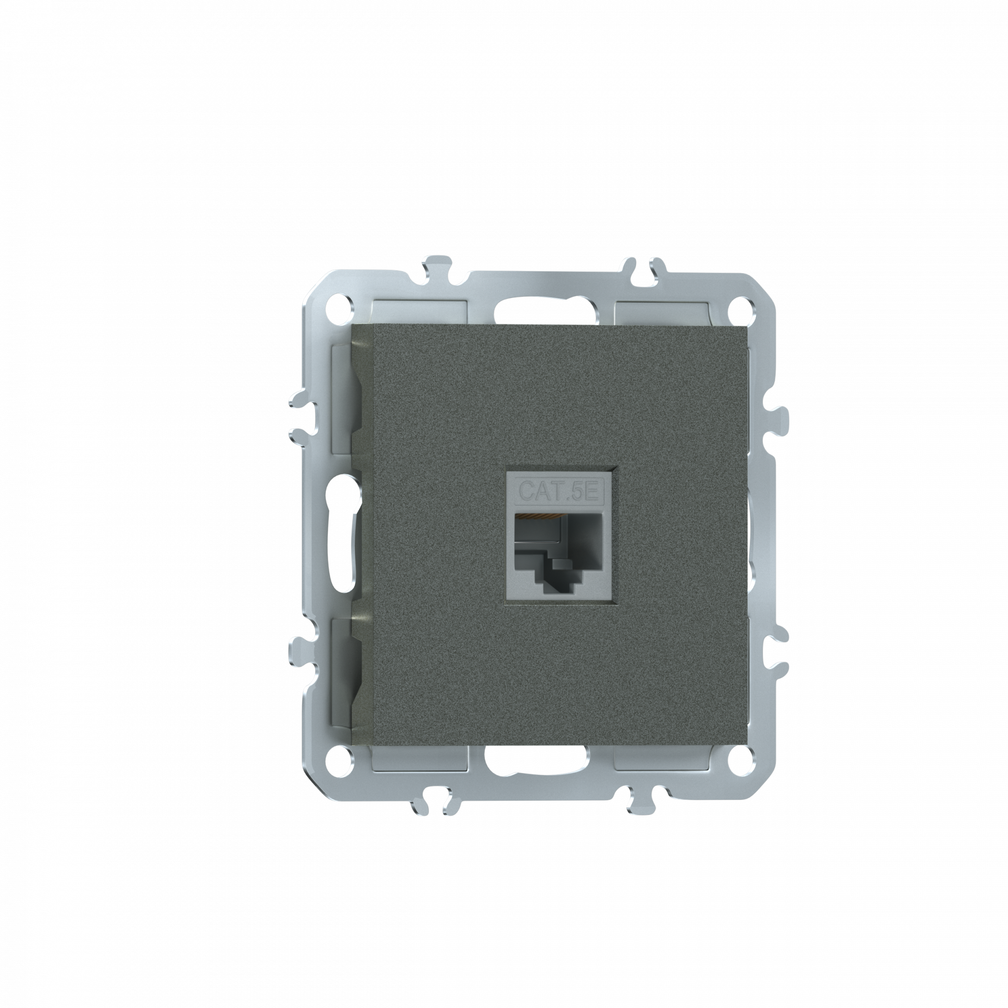 Розетка RJ45 cat.5,  компьютерная на 1 выход,  цвет матовый титан,  серия A07 Donel