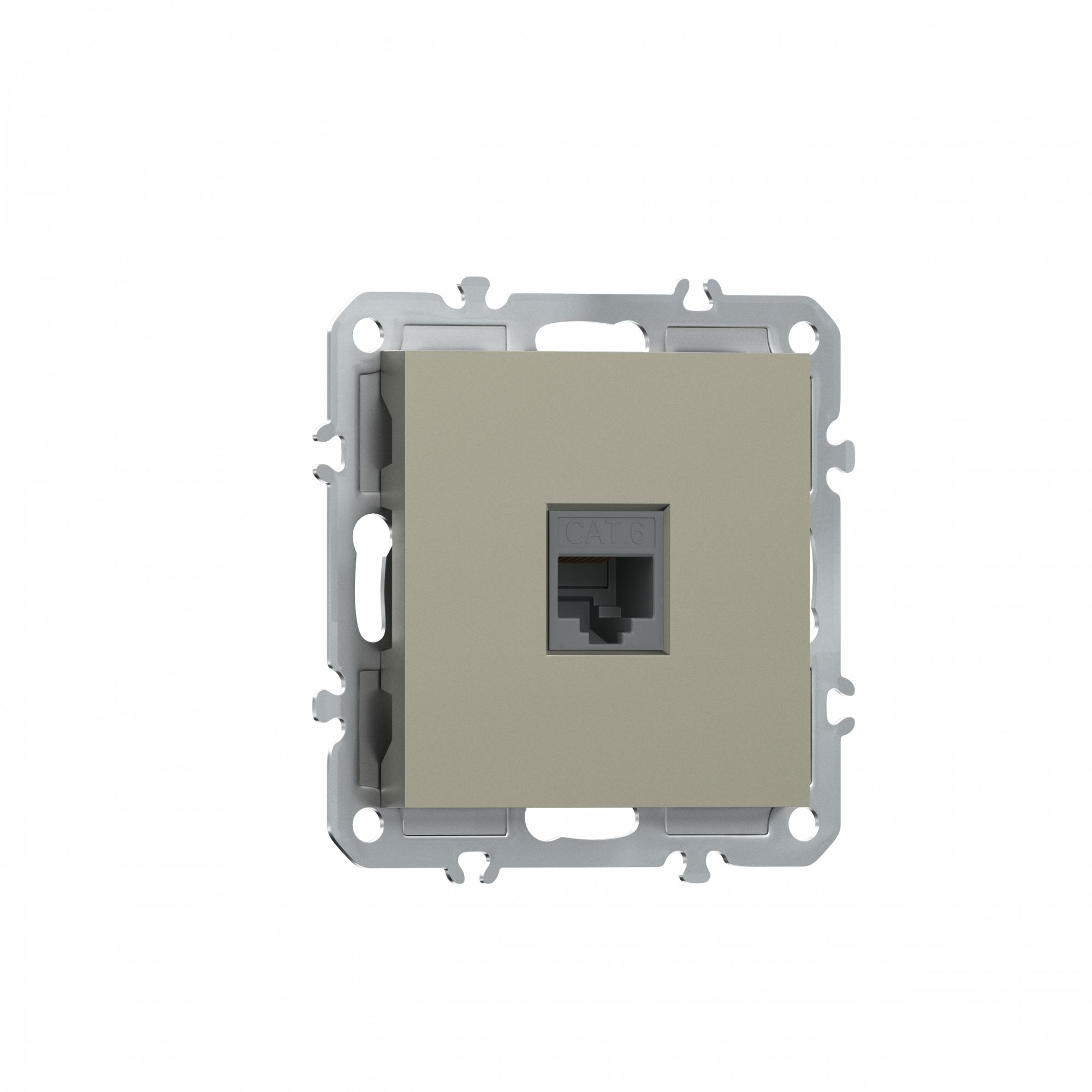 Розетка RJ45 cat.6,  компьютерная на 1 выход,  цвет шампань,  серия A07 Donel