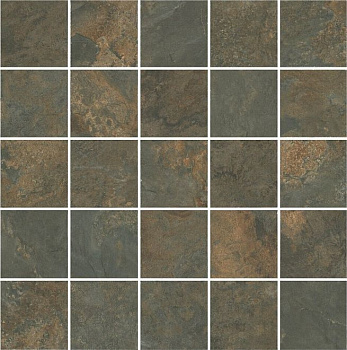 Керамическая плитка Kerama Marazzi Декор Рамбла коричневый мозаичный 25х25