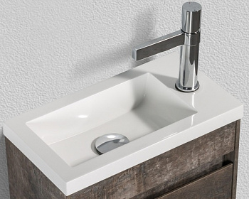 Раковина BelBagno BB-400-PM-LVB 40 см, белая из искусственного мрамора