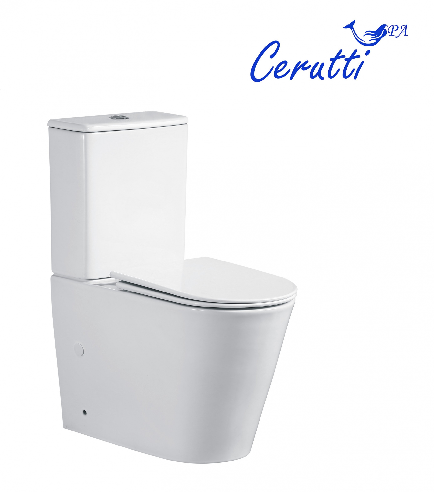 Унитаз-компакт безободковый Ceruttispa Piera Tornado CT10560 с крышкой-сиденьем микролифт, белый
