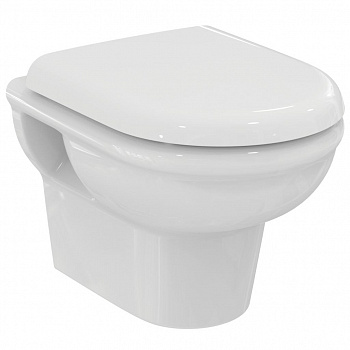 Унитаз подвесной безободковый Ideal Standard Exacto R002601 с крышкой-сиденьем микролифт, белый