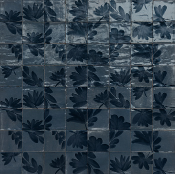 Керамогранит Marazzi Italy Декор Rice Blu Decoro Blossom Lux 15х15