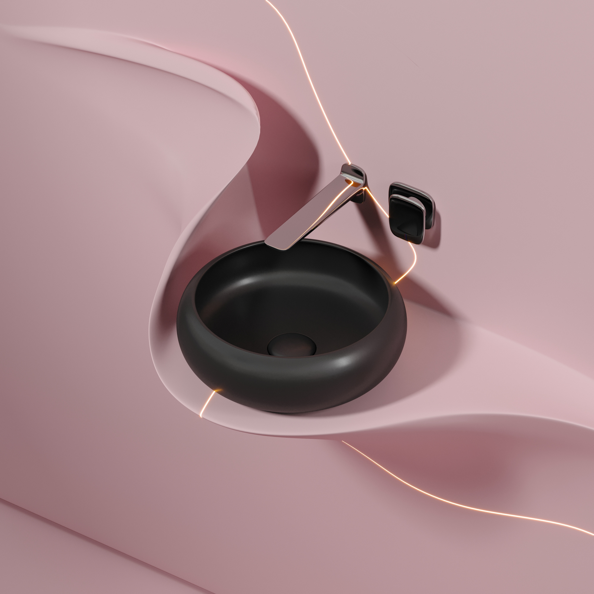 Рукомойник Ceramica Nova Element 36 см CN6050MB черная