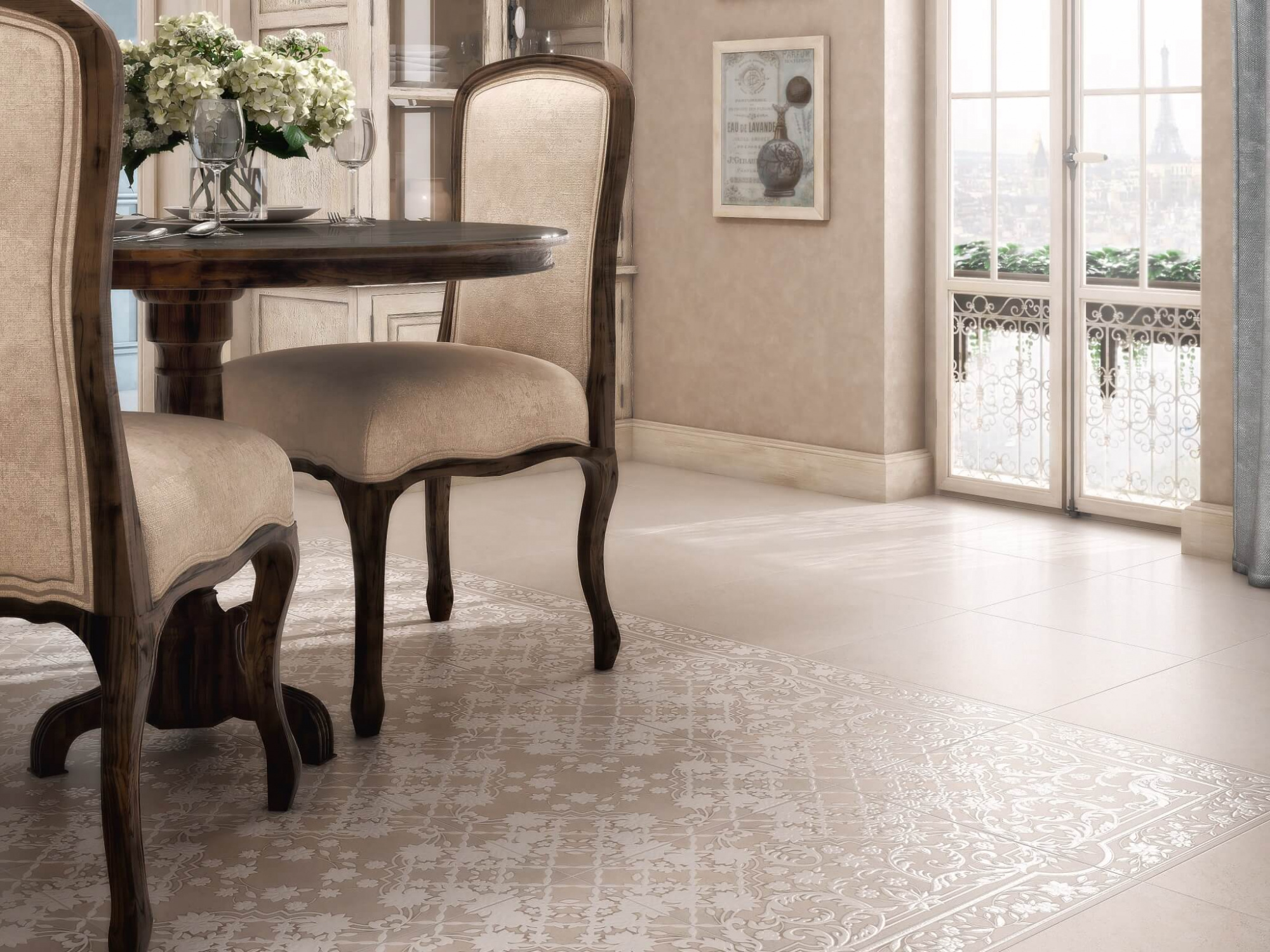 Керамическая плитка Kerama Marazzi Декор Сорбонна панель 25х40