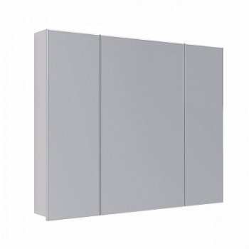 Шкаф зеркальный Lemark UNIVERSAL 100х80см 3-х дверный, цвет корпуса: Белый глянец