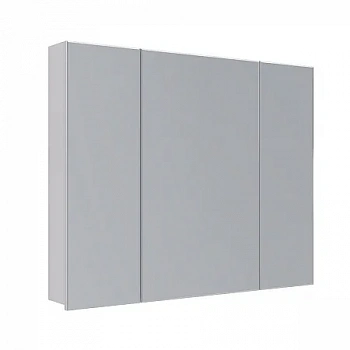 Шкаф зеркальный Lemark UNIVERSAL 100х80см 3-х дверный, цвет корпуса: Белый глянец