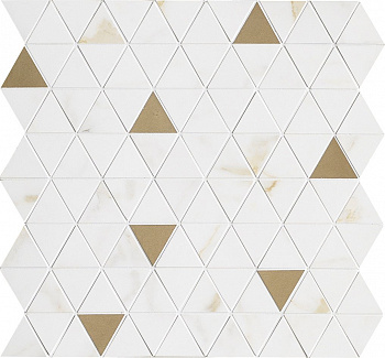 Мозаика Marazzi Italy Allmarble Wall Golden White Sat.Mosaico Tria 40х43