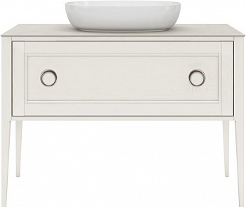 PL.CN.120.1+1/WHT.M Тумба PLAZA Classic NEO напольная 1+1 ящик 120, белая матовая