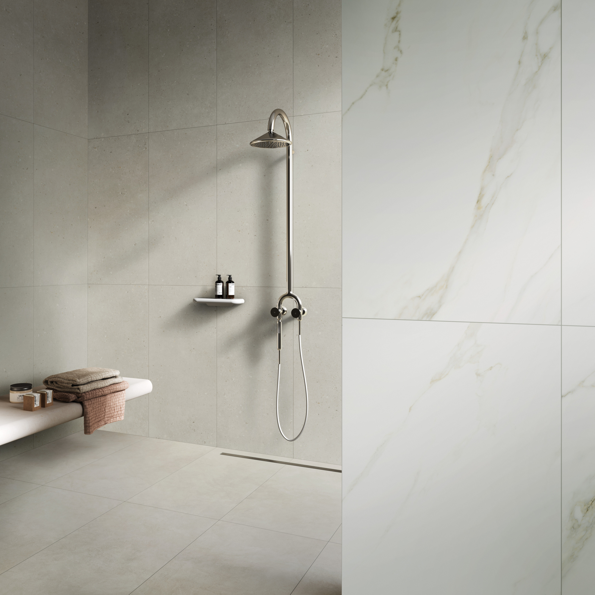 Керамогранит Vitra FlakeCement Серый Матовый R10A Ректификат 60х120