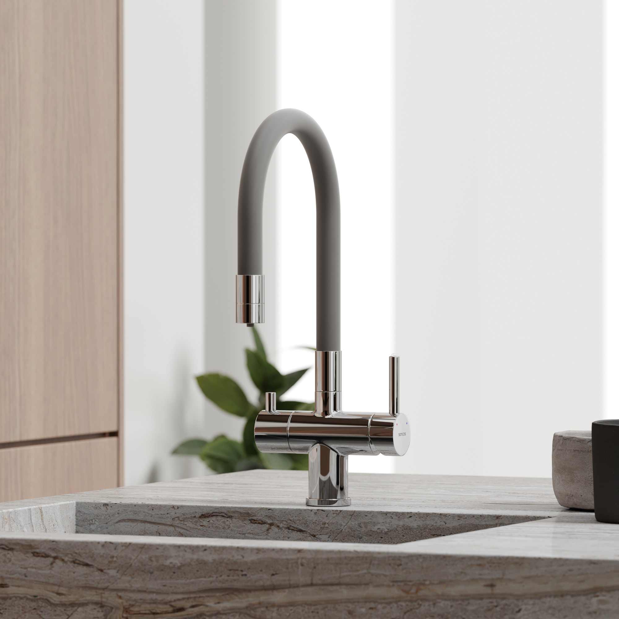Смеситель для кухонной мойки Sancos Lucia SC4004CH глянцевый хром