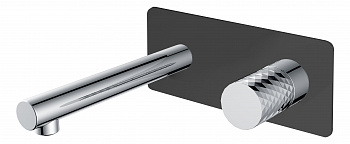 Смеситель Boheme Stick 125-BCR для раковины, black diamond chrome
