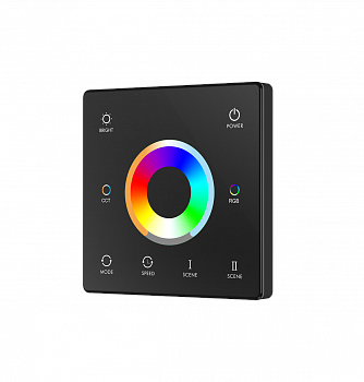Настенный пульт дистанционного управления RGB+CCT,  1 канал,  зона охвата 30 метров,  цвет черный