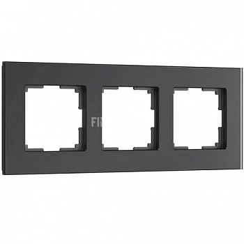 Рамка на 3 поста Senso (черный, стекло soft-touch) W0033108
