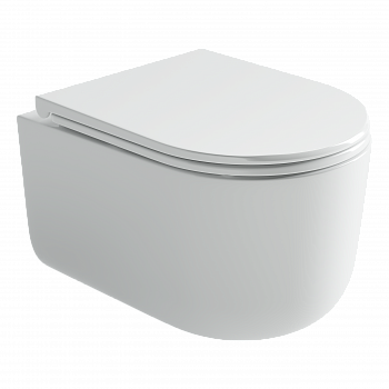 Унитаз подвесной безободковый Ceramica Nova Ulma CN4006T с крышкой-сиденьем микролифт, белый глянец