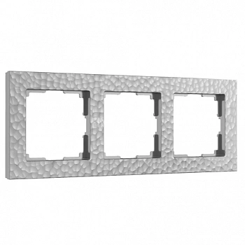 Рамка на 3 поста Hammer (серебряный) W0032406