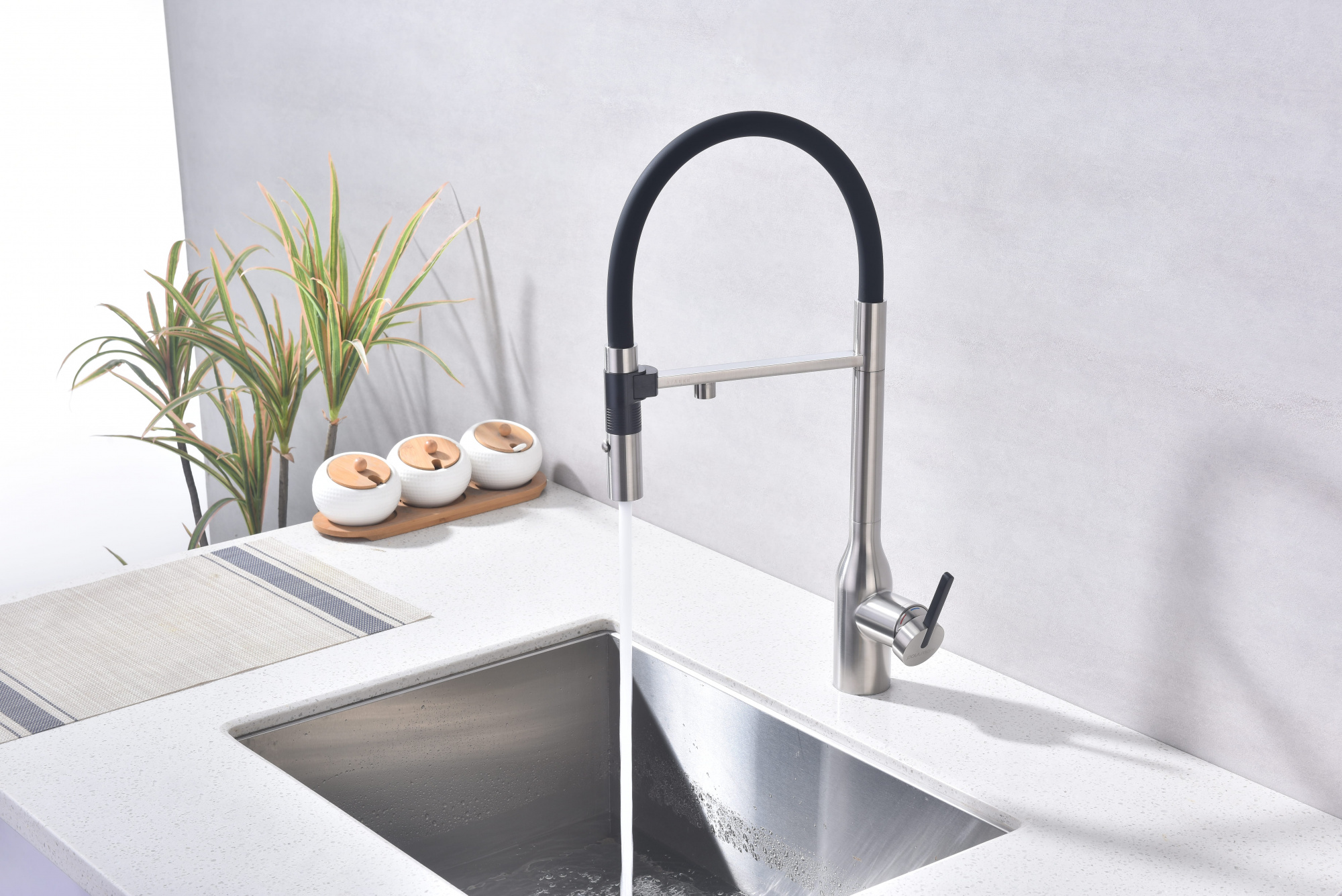 Смеситель для кухонной мойки Paulmark Magneto One Ma213188-BS брашированная сталь