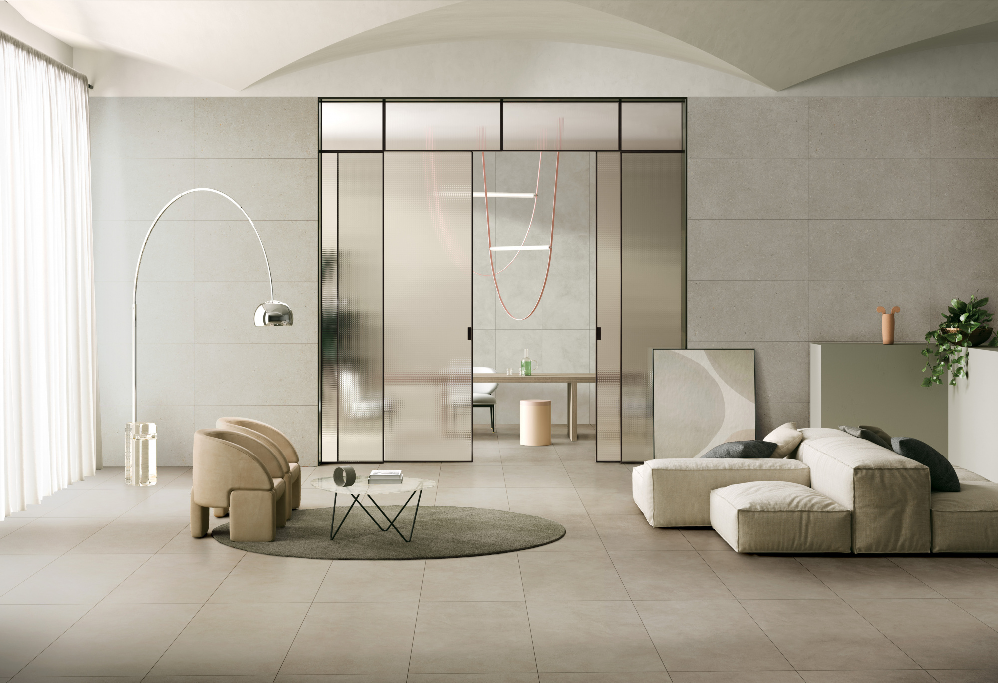 Керамогранит Vitra FlakeCement Серый Матовый R10A Ректификат 60х120