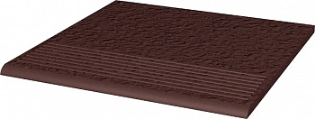 Клинкер Paradyz Ступень прямая с насечками NATURAL BROWN STOPNICA PROSTA DURO 30X30 G1