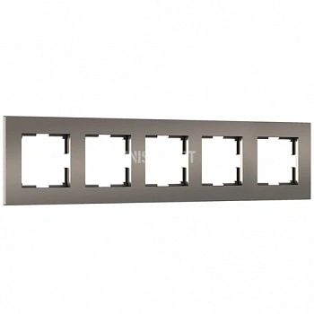 Рамка на 5 постов Slab (бронза матовый) W0052963