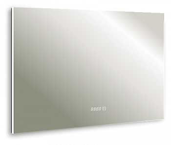 Зеркало Silver Mirrors Алмина 800х600 - 4 (часы,сенсорный выключатель)