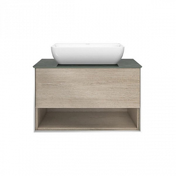 PLB.M.80.1/OAK.O Тумба PLAZA Modern подвесная 80 дуб орегон 1 ящик + полка