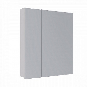 Шкаф зеркальный Lemark UNIVERSAL 70х80см 2-х дверный, цвет корпуса: Белый глянец