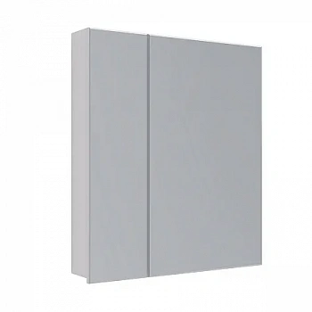 Шкаф зеркальный Lemark UNIVERSAL 70х80см 2-х дверный, цвет корпуса: Белый глянец