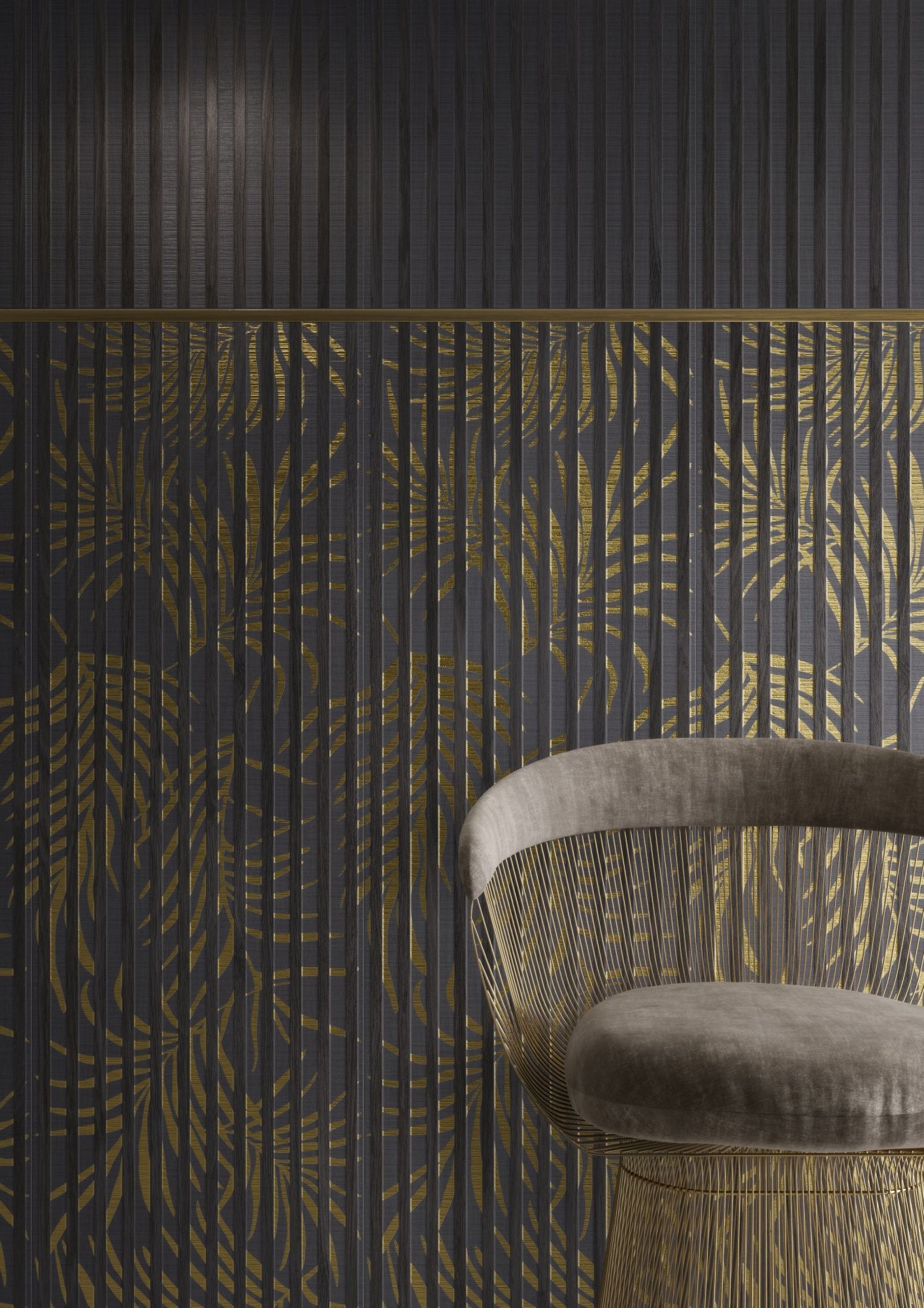 Керамическая плитка Villeroy&Boch Декор La Citta Grey Gold PVD Mix Line Matt.Rec. 40x120