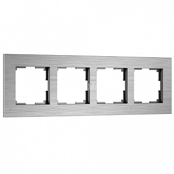 Рамка на 4 поста AluMax (алюминий) W0043506