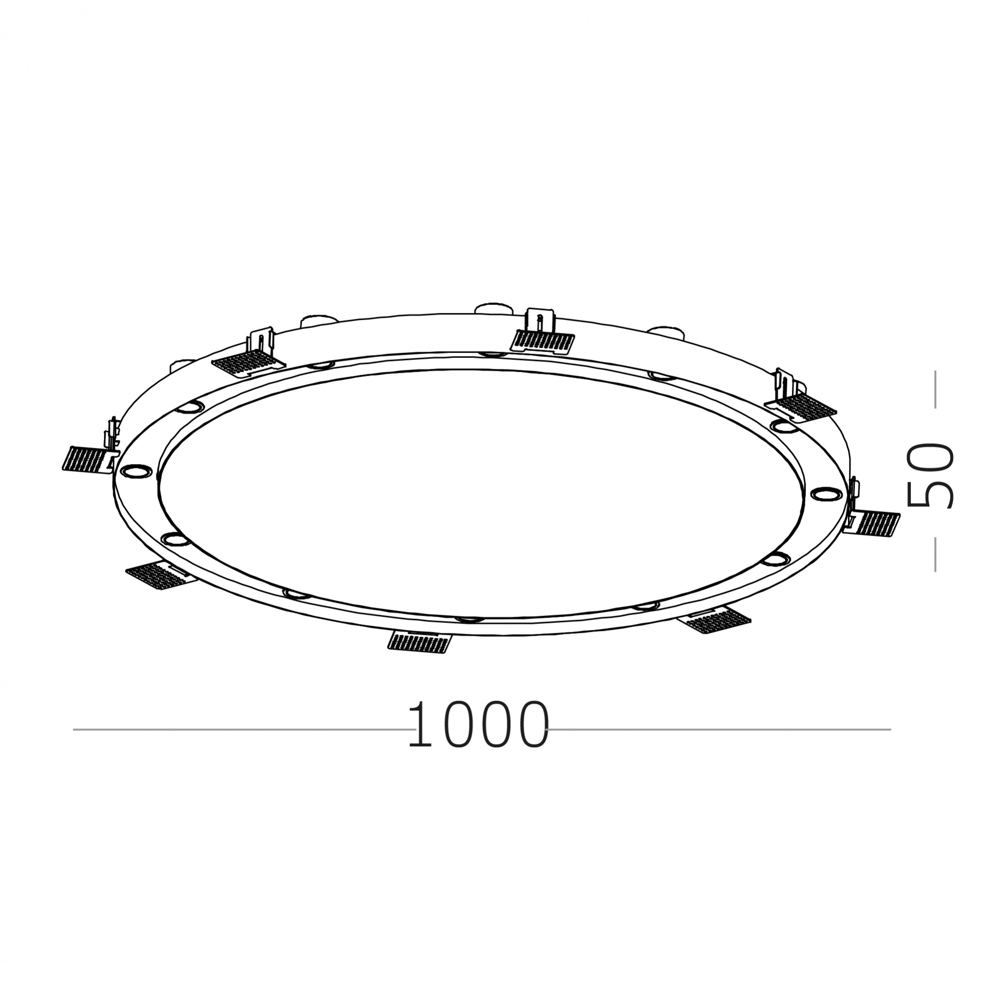 Светильник встраиваемый LED 60W 3000K