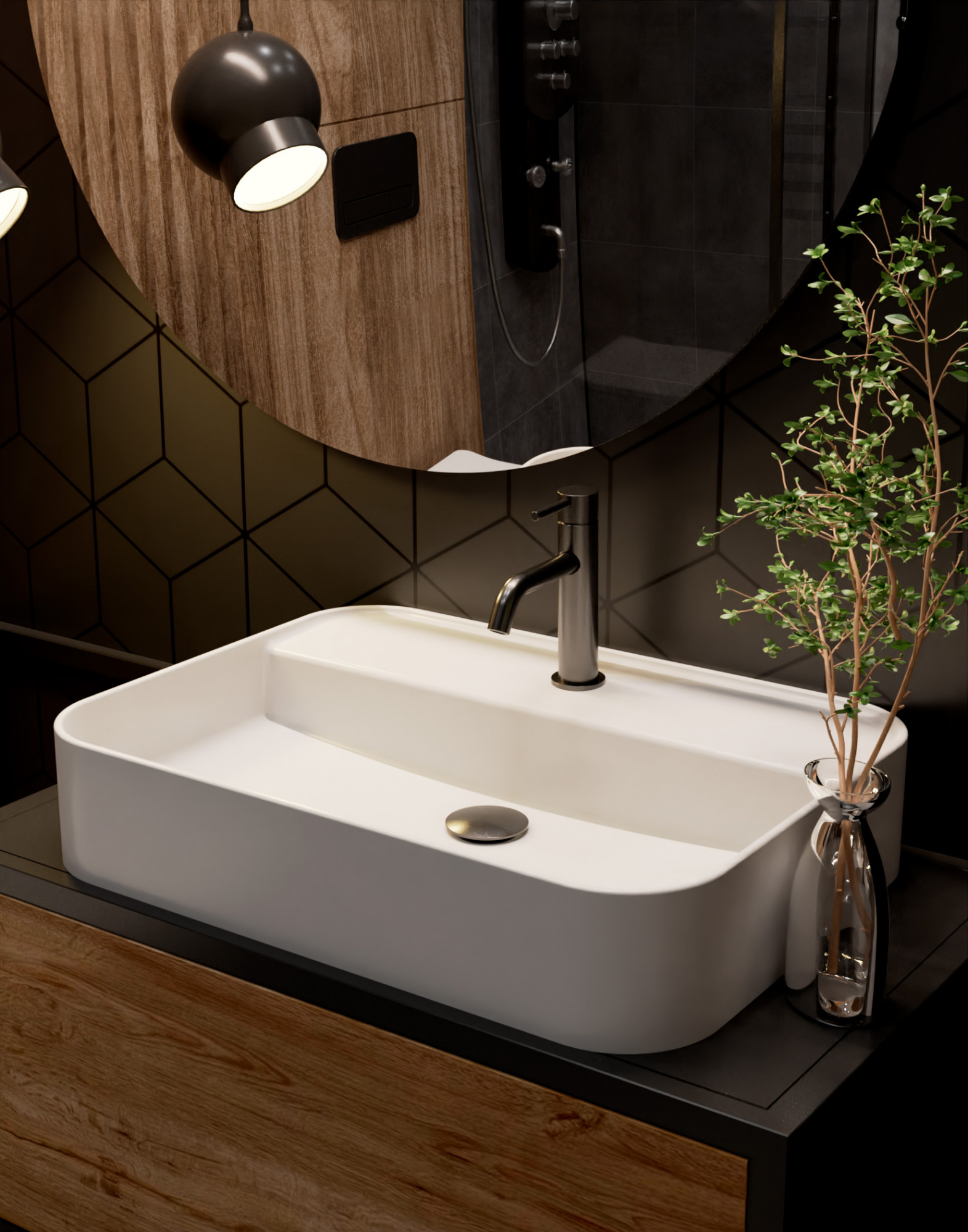 Смеситель для раковины AQUAme Siena AQM6210GM металл