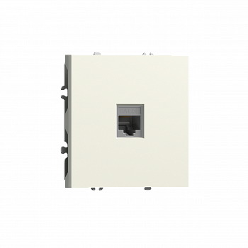 Розетка RJ45 cat.5,  компьютерная на 1 выход,  цвет слоновая кость,  серия S08 Donel