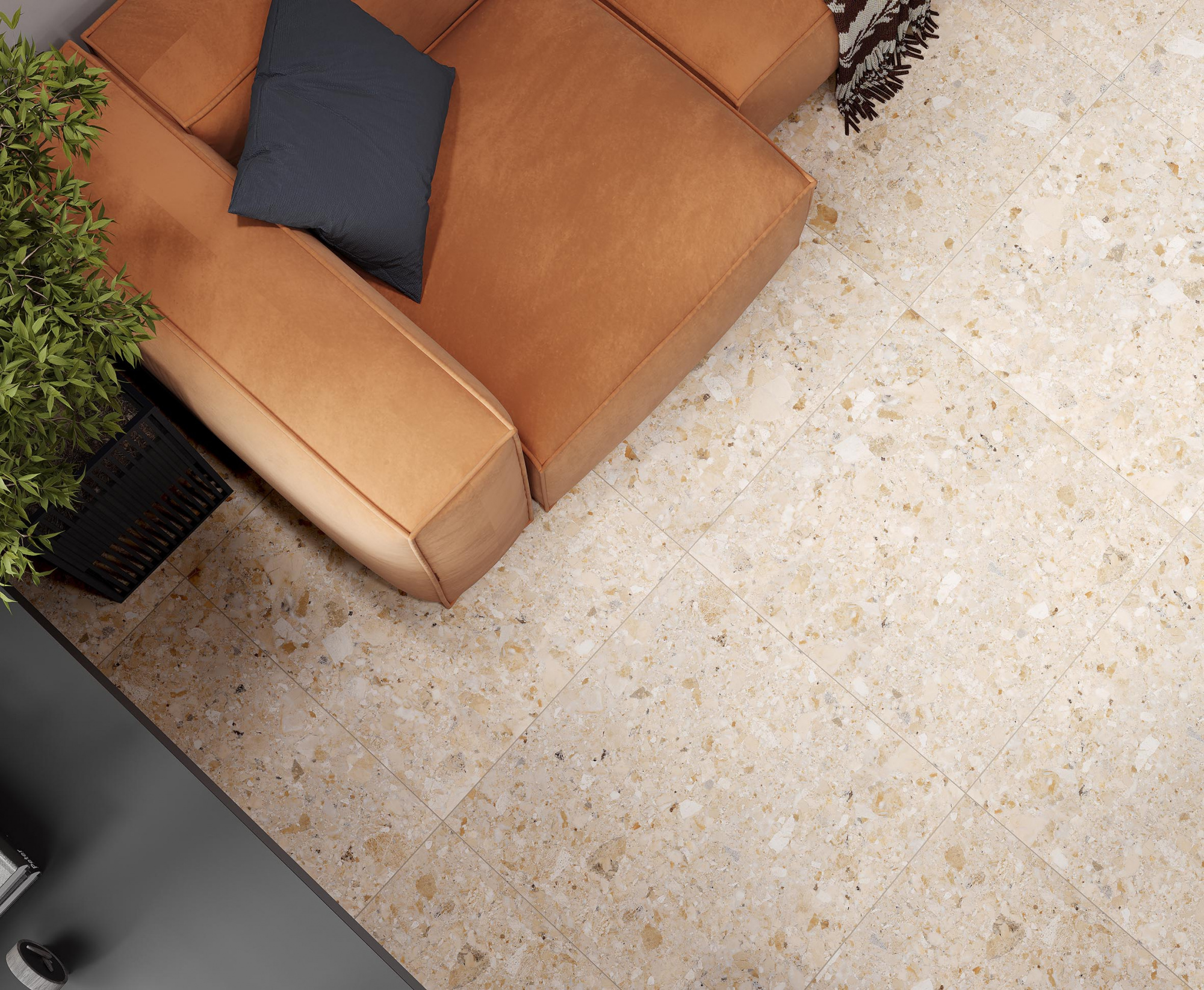 Stony beige Керамогранит бежевый Лаппатированный 80x80