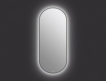 Зеркало Cersanit ECLIPSE smart 50*122 с подсветкой овальное черная рамка