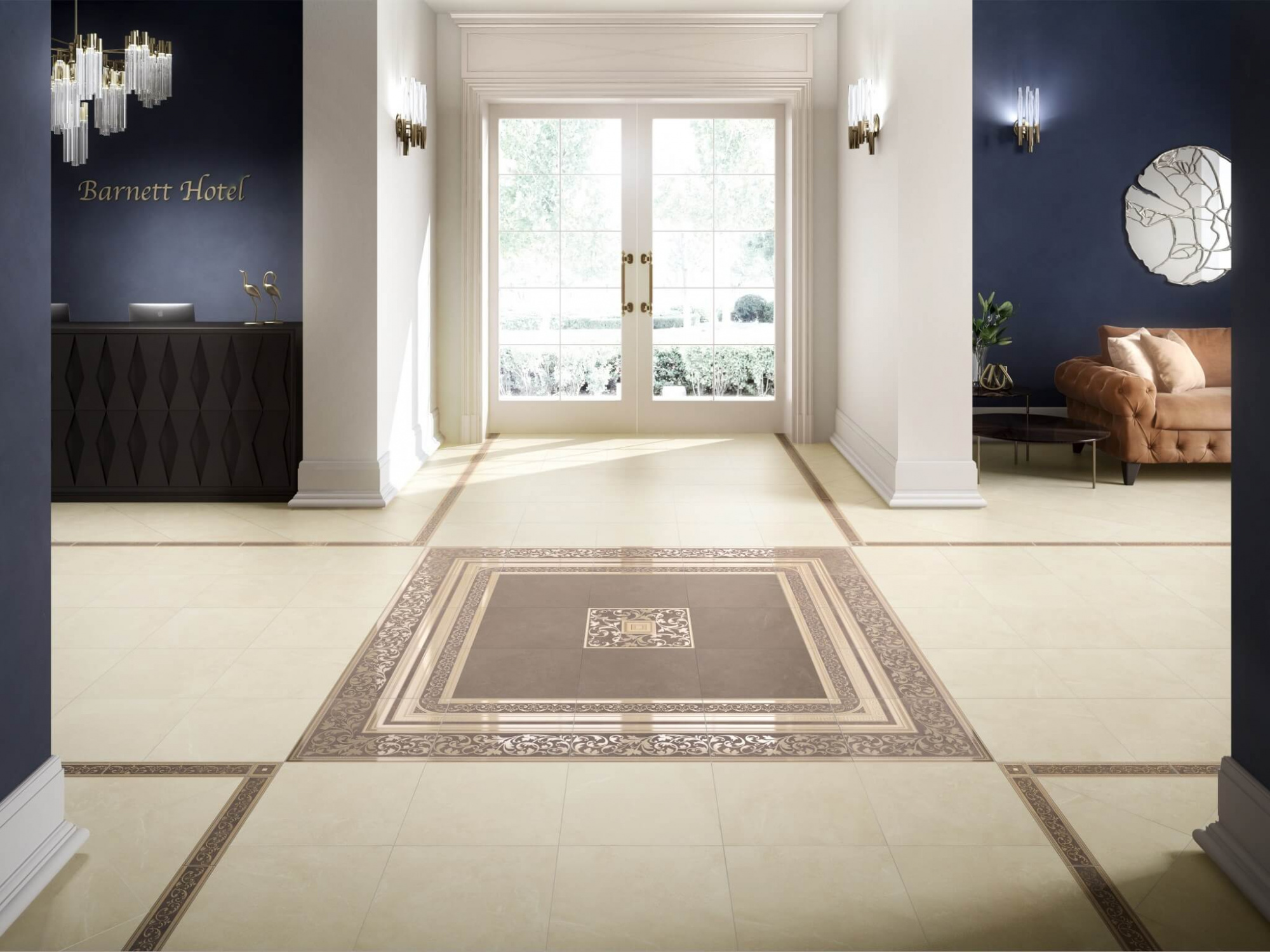 Керамическая плитка Kerama Marazzi Бордюр Орсэ коричневый структура 3,4х40