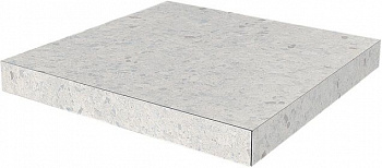 Керамогранит Kerama Marazzi Ступень угловая клееная Терраццо серый светлый 33х33