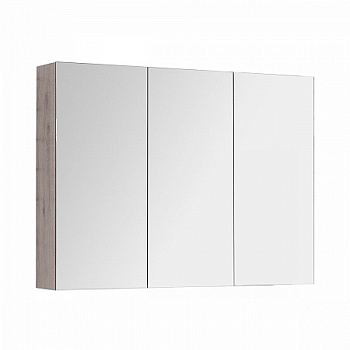Зеркальный шкаф Dreja.Rus PREMIUM 100, двуст.зеркало, б/освещ., роз./выкл.,(50/50),белый глянец
