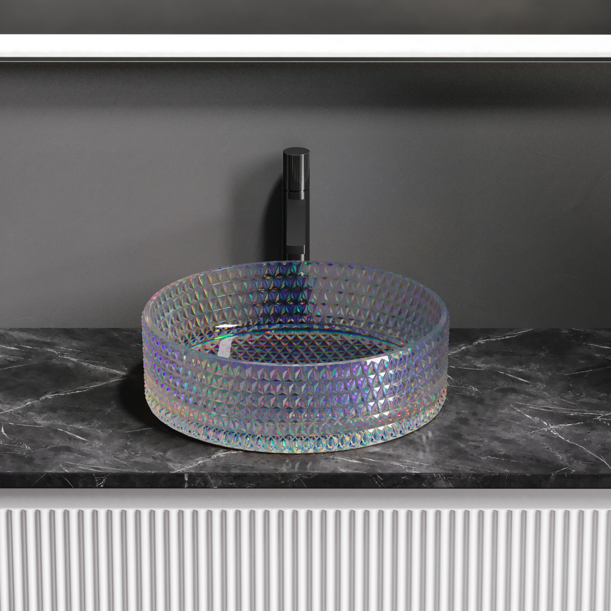 Рукомойник Ceramica Nova Cristal 36 см CN6059 прозрачная