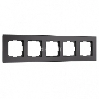 Рамка на 5 постов Senso (черный, стекло soft-touch) W0053108