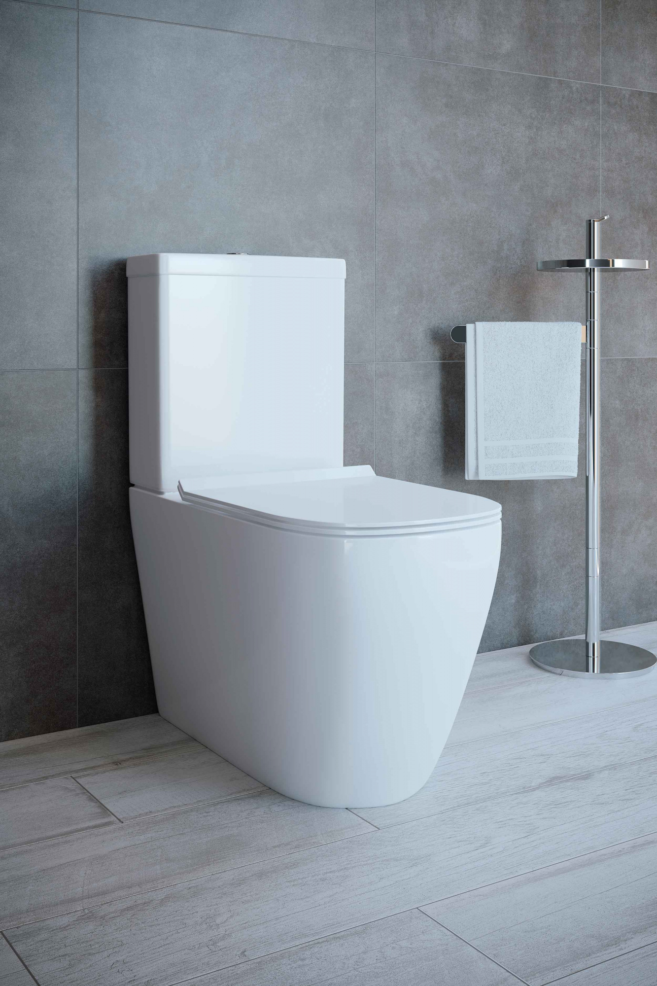 Унитаз-компакт Creto Logan L1 1001-004-WF безободковый с крышкой-сиденьем микролифт, белый