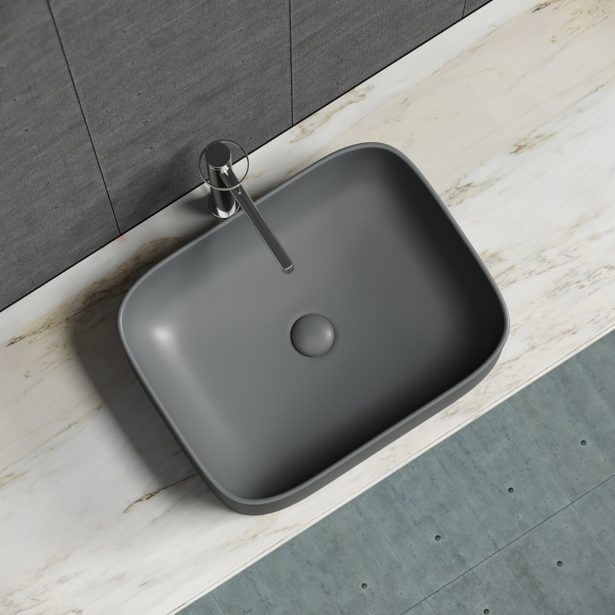 Раковина Ceramica Nova Element 50 см CN6052MDH темный антрацит