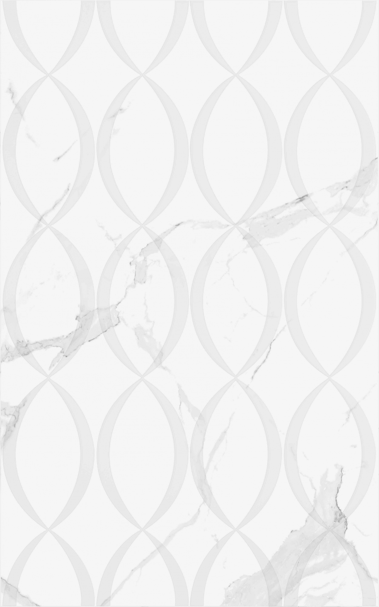 Керамическая плитка Creto Плитка Scales белый 25х40