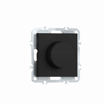 Светорегулятор поворотный Triac LED 100Вт,  активная нагрузка 300Вт,  цвет матовый карбон,  серия A07 Donel