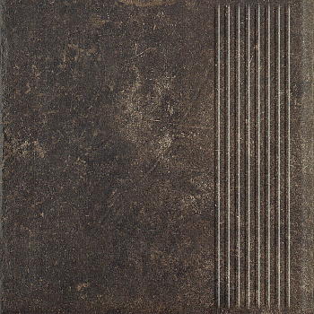 Клинкер Paradyz Ступень прямая с насечками SCANDIANO BROWN STOPNICA PROSTA 30X30 G1