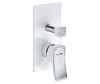 Смеситель Wasserkraft Aller 1060White для ванны и душа 10641WHITE