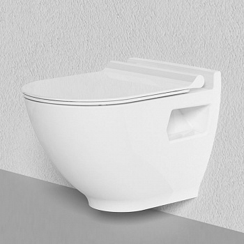 Унитаз подвесной безободковый Bien Harmony HRKA052N2VP0W3000 с крышкой-сиденьем микролифт, белый