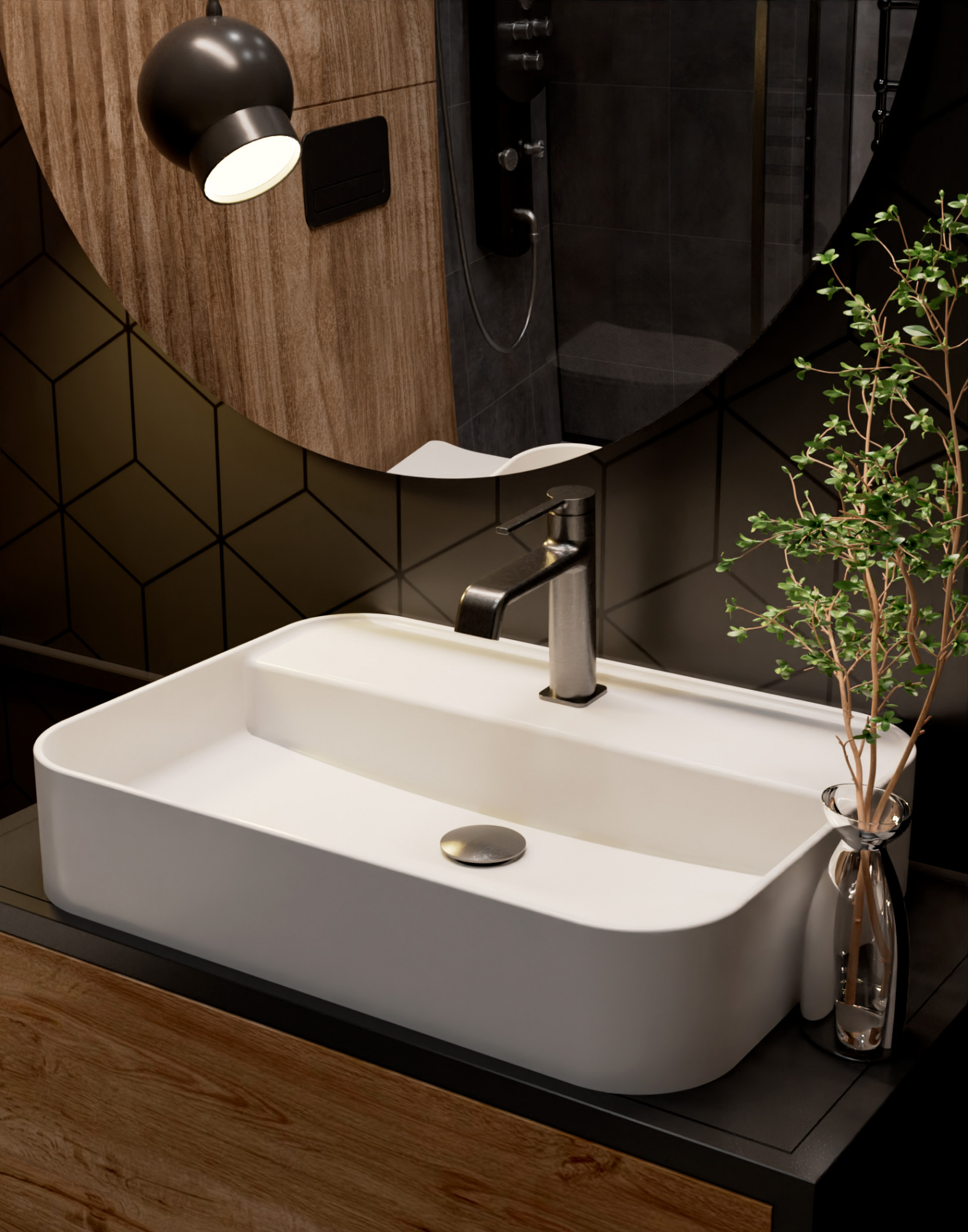 Смеситель для раковины AQUAme Asti AQM6410GM металл