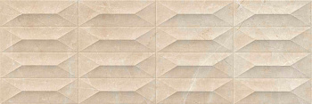 Керамическая плитка Marazzi Italy Плитка Marbleplay Marfil Struttura Gem 3D Rett. 30х90